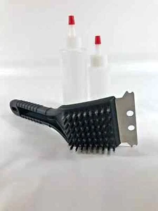 8" BBQ Grill Cleaning Stainless Steel Wire Bristle Brush Edge Scraper Cleaner - Picture 1 of 6
