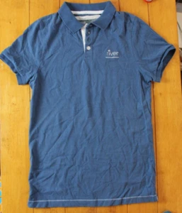 River Polo Shirt Women's Medium Blue Comfy Short Sleeve Button NWOT - Picture 1 of 7