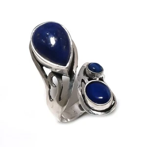 Lapis Lazuli Gemstone 925 Sterling Silver Jewelry Ring Size 7 Gift for Her C872 - Picture 1 of 4