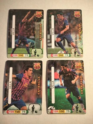VILLA F.C.BARCELONA COLECCION CIMA DE LA LIGA 2011/2012 LOTE DE CUATRO CROMOS - Imagen 1 de 2