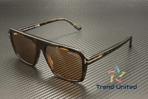 Tom Ford FT1176 52E Acetate Dark Havana Brown 56 mm Men's Sunglasses - Picture 1 of 5