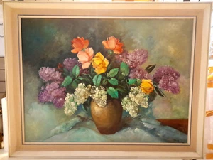 Ölbild/Gemälde, Blumen Stilleben,signiert BECK, gerahmt, wohl um 1950 - Picture 1 of 4