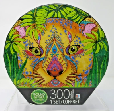 MB тропический рай круглый пазл 300шт Tiger джунгли фантазии Spin Master новый - Изображение 1 из 4