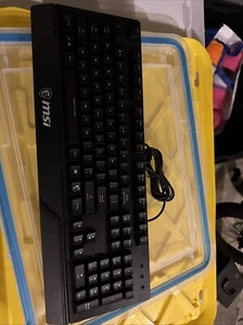 MSI VIGOR GK20 GAMING KEYBOARD Backlit RGB Dedicated Hotkeys Anti-Ghosting - Picture 1 of 3