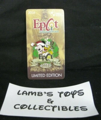 Pin Epcot Holidays Around The World 2014 Mickey y Pluto DVC Edición Limitada Foto 1 de 3