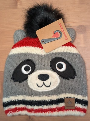 Sombrero de invierno genuino Canadiana Kids mapache, talla XS (6-12M), nuevo con etiquetas Foto 1 de 4