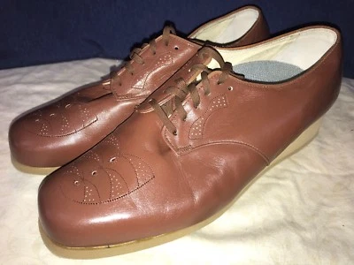 P. W. Minor Orthopedic Brown Lace Up Wedge Heels 10 D Wide Comfort Shoes - Image 1 of 4