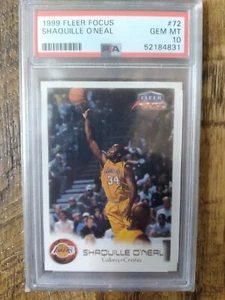  SHAQ 1999  PSA 10 FLEER FOCUS #72 SHAQUILLE ONEAL GRADED PERFECT MINT GEM - Picture 1 of 12