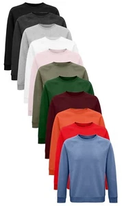 SOLs Unisex Organic Cotton Crew Neck Long Sleeve Sweatshirt Jumper XXS - 3XL - Picture 1 of 13