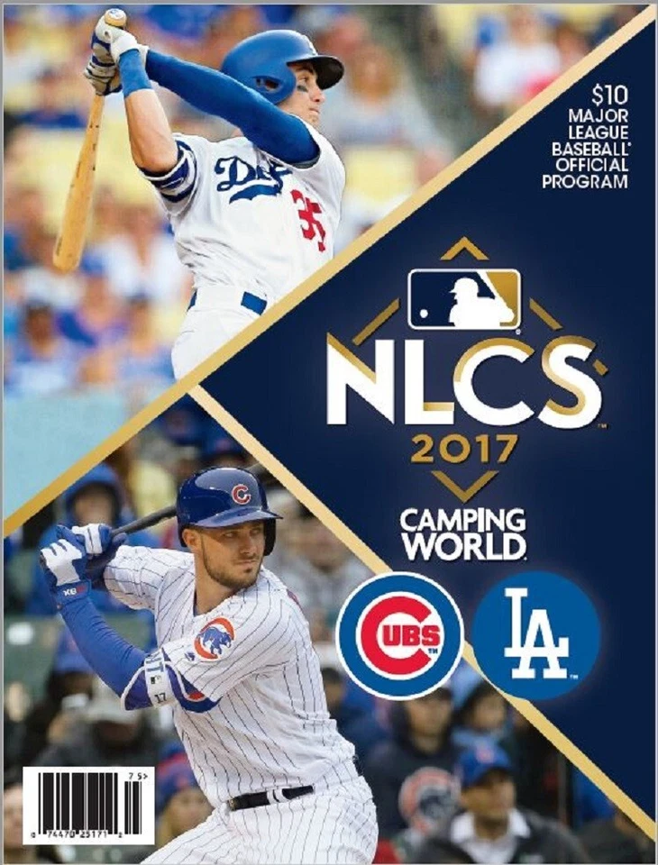 2017 NLCS PROGRAM MLB CHICAGO CUBS LOS ANGELES DODGERS STANTON BACK COVER - Image 1 of 1