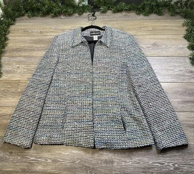 Sag Harbor Blazer куртка размер 14 средний многоцветный трикотажа с подкладкой теплый - Изображение 1 из 4