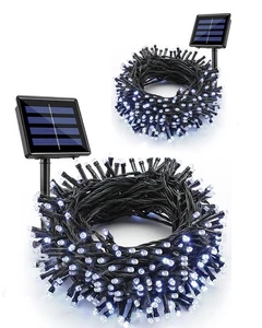 Christmas Lights Solar 2 Pack Total 144ft 400 LED 8 Modes Outdoor String Ligh... - Picture 1 of 7