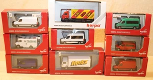 9x Herpa 047074, 048910, 047272, 046268, 151276, 141857, 047104 H0, 1:87, Original Packaging - Picture 1 of 12