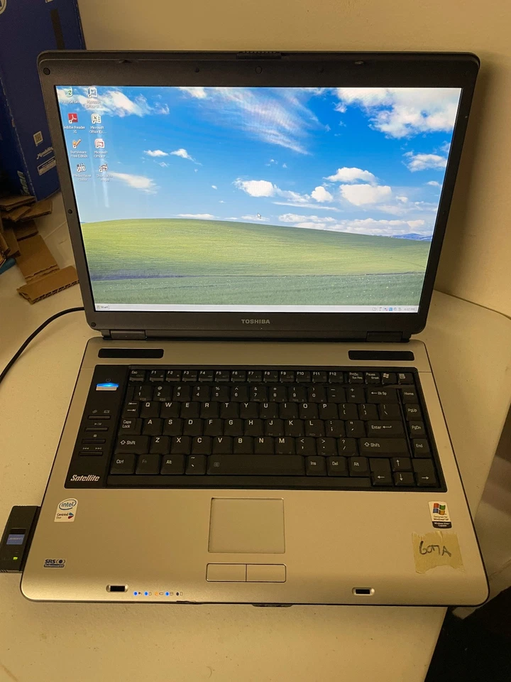 Toshiba Satellite A135-S4527 15" Core 2 Duo T2080, 1GB Ram 16GB SSD Win XP #607C - Image 1 of 4