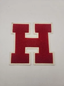 Vintage Varsity Letterman’s Patch Red White  'H' Letter Jacket Sweater   - Picture 1 of 3