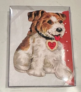 Vintage Style Die-Cut Valentine Cards Punch Studio Gifted Lined Kirshner 10 pk - Picture 1 of 9