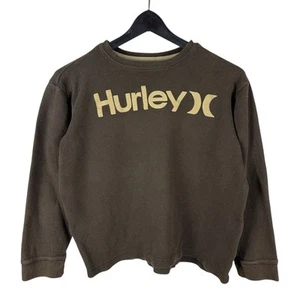Mens Y2K Hurley Skateboards Long Sleeve Waffle Knit Brown Shirt Size S - Imagen 1 de 8