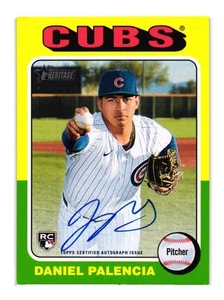 2024 Topps Heritage Real One Autograph - Daniel Palencia (ROA-DPA)  Chicago Cubs - Picture 1 of 2