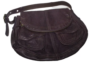 BOLSO DE HOMBRO HOBO DE CUERO DE CORDERO MARRÓN BRONCE MARCA LUCKY VINTAGE PARA MUJER - Imagen 1 de 5