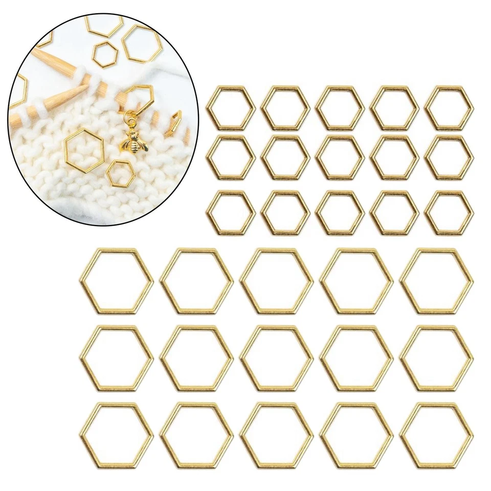 30 Piezas Marcadores de Puntada de Anillo Extraíbles Aleación de Zinc Pestillo de Ganchillo Reutilizable Foto 1 de 4