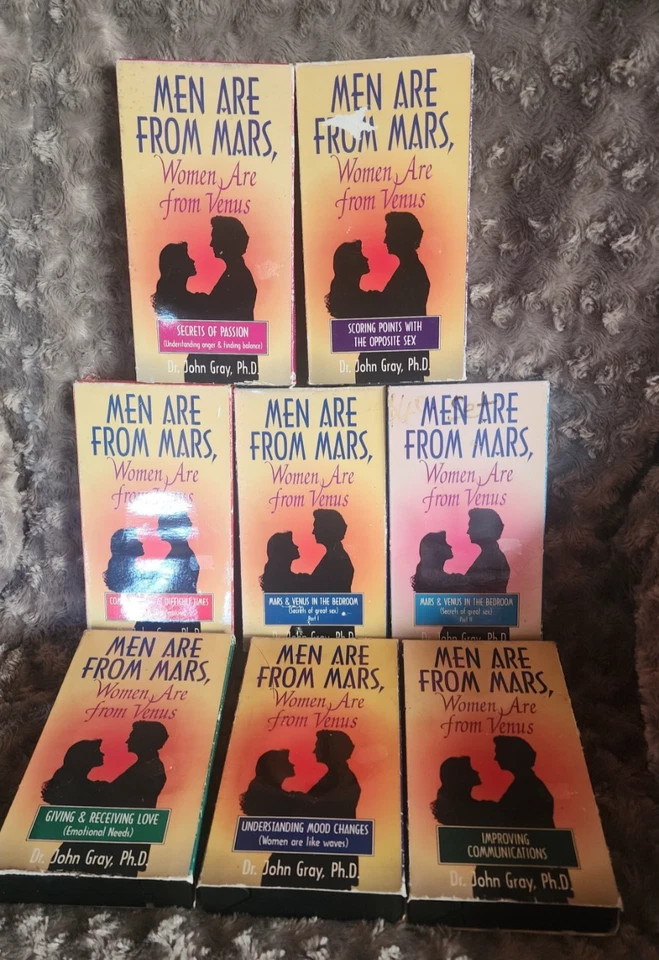 1996 Men are From Mars  Women are From Venus VHS Tapes Set of 8, John Grey Ph.d - Image 1 of 4
