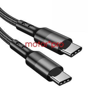USB-C to 60W Dual Type C Charging Data Sync USB Cable USB-C TPE/Nylon Braided - Picture 1 of 15