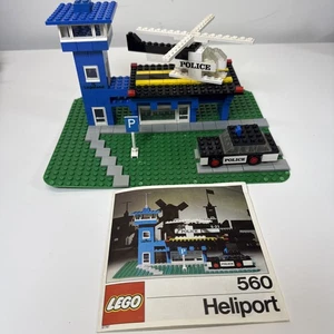 Vintage Lego Polizei Heliport 560 mit Anleitung fehlen 2 Stück siehe Beschreibung - Bild 1 von 19