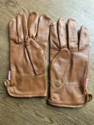 Vintage Brown leather Marlboro Gloves Size S/M - Image 1 of 3