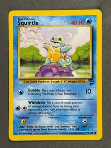 Squirtle 93/130 Base Set 2 Common 2000 Basic Pokemon Karte TCG WOTC NM - Bild 1 von 6