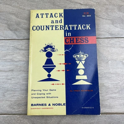 Attack & Counterattack In Chess by Fred Reinfeld (VTG Paperback, 1958, Barnes &) - Imagem 1 de 4
