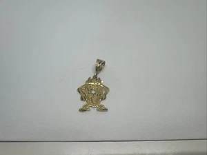 Ciondolo vintage anni 90 Diavolo Warner Brother 10 carati taglio diamante, 1,30 g, 417 - Foto 1 di 10