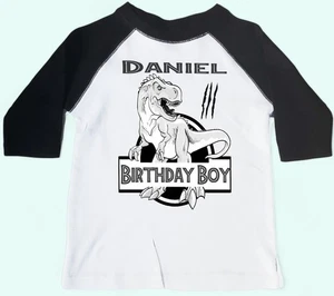 Jurassic Birthday Vibes: T-Rex Dinosaur Shirt for the Wild One T-Rex Dinosaur Bi - Picture 1 of 5