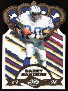 Barry Sanders 1998 Pacific Gold Crown troquelados #10 - Detroit Lions - Imagen 1 de 2