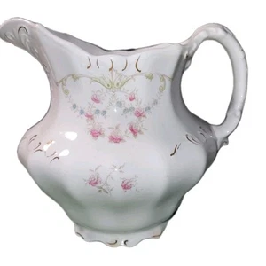 J&G Meakin Hanley England Rivoli Pitcher Floral Antique Early 1900s - Picture 1 of 5
