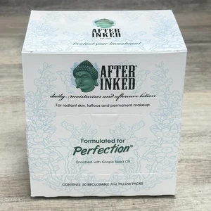 After Inked Aftercare Tattoo Lotion Moisturizer 7ML 50 Pillow Pack Dispenser Box - Picture 1 of 6