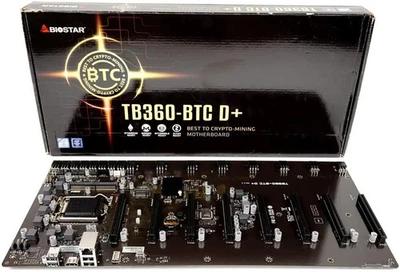 Biostar TB360-BTC D+ (Intel 8th & 9th Gen) LGA1151 SODIMM DDR4 8 GPU Mining M... - Image 1 of 4
