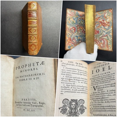 1652 ✝️ Holy Bible, Latin, Biblia Sacra, Old Testament, Prophets, Good Condition - Image 1 of 4