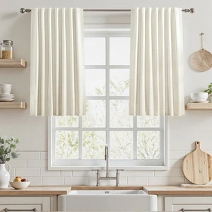 36 Inch Long Blackout Curtains for Living Room 2 Panels Short Linen Black Out... - Bild 1 von 8