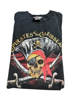 90’s Vintage Disney Pirates Of The Caribbean T Shirt Archive Movie Size L Faded - Picture 1 of 6