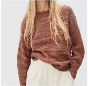 ⭐️Maglione girocollo Alpaca misto lana tonale hipster boho bohemien hippie maglione - Foto 1 di 7