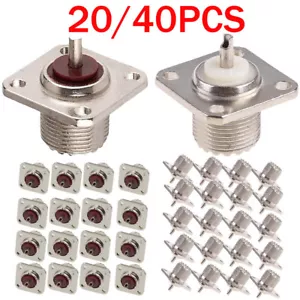 20/40 Stck. UHF Buchse SO239 Panel Gehäuse Halterung Koaxialkabel Stecker USA - Bild 1 von 18