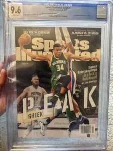 January 9, 2017 Giannis Antetokounmpo RC 1st SPORTS ILLUSTRATED NO LABEL CGC 9.6 - Picture 1 of 4