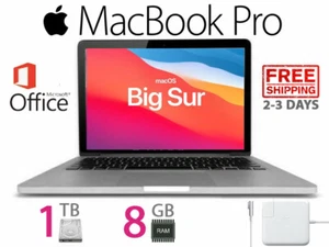 Apple Macbook Pro 13" Laptop | 8 GB RAM + 1 TB HD | 2 YR WARRANTY + OFFICE - Picture 1 of 9