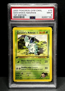 2000 Pokemon TCG 1st Edition Giovanni's Nidoran 75/132 Gym Challenge PSA 9 Mint - Bild 1 von 2