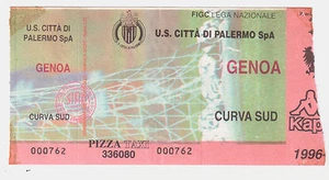 54219 247/tt BIGLIETTO Stadio - PALERMO vs GENOA - 1996/1997 - Foto 1 di 3