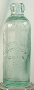 BOTTIGLIA DI SODA ASHLAND BOTTLING WORKS WISCONSIN HUTCHINGSON CIRCA 1910 - Foto 1 di 7