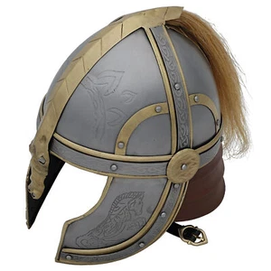 Éomer's Helmet Replica | Mild Steel, Brass Accents | Leather Inliner & Buckle - Picture 1 of 6