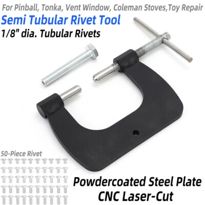 Semi Tubular Rivet Tool For Pinball Tonka Vent Window - 1/8" dia. Tubular Rivets - Image 1 of 4