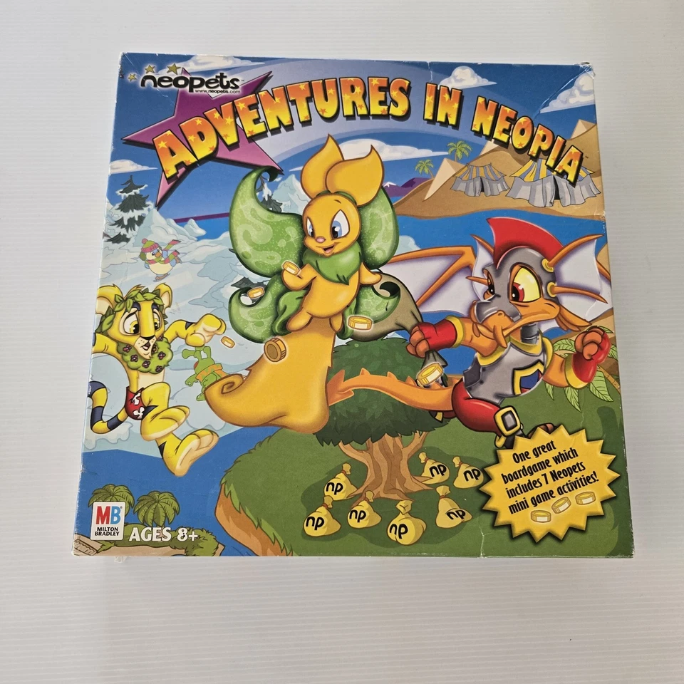 Neopets Adventures In Neopia 2003 Hasbro Milton Bradley  Board Game Incomplete - Image 1 of 4