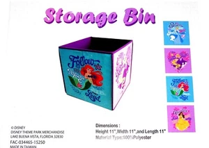Cubo de almacenamiento de princesas Disney Belle Cenicienta Ariel Rapunzel parques temáticos - Imagen 1 de 3